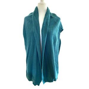 Anthropologie Akemi + Kin Teal Aqua Blue Knit Shelby Wrap One Size NWT